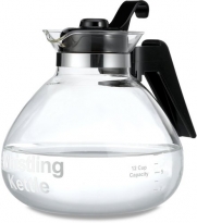 Medelco  12-Cup Glass Stovetop Whistling Kettle