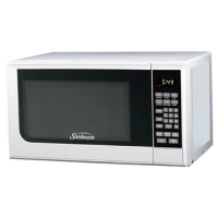 Sunbeam SGC7701 0.7 Cubic Foot 700 Watt White Compact Digital Microwave Oven