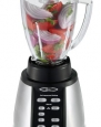 Oster BVCB07-Z Counterforms 6-Cup Glass Jar 7-Speed Blender, Brushed Stainless/Black