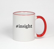 #insight - Funny Hashtag 11oz Red Handle Coffee Mug Cup