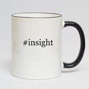 #insight - Hashtag Black Handle 11oz Coffee Mug