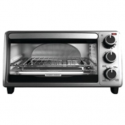 Black & Decker TO1303SB 4-Slice Toaster Oven, Silver