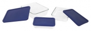 Pyrex 6004023 6-Piece Glass Rectangular Storage Set with Blue Lids