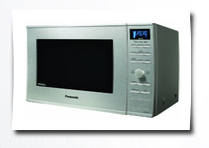 Panasonic genius prestige 1.2 cuft 1200 watt sensor microwave with inverter technology & blue readout, stainless steel