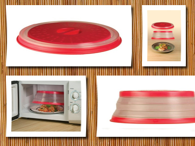 Tovolo collapsible microwave cover, red