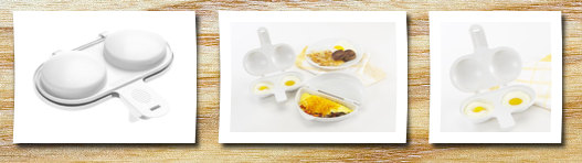 Nordic Ware microwave 2 cavity egg poacher