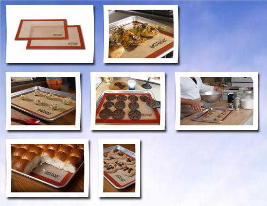 Artisan Metal Works artisan silicone baking mat set (2pk.) non-stick; 16 5/8 by 11 inches.